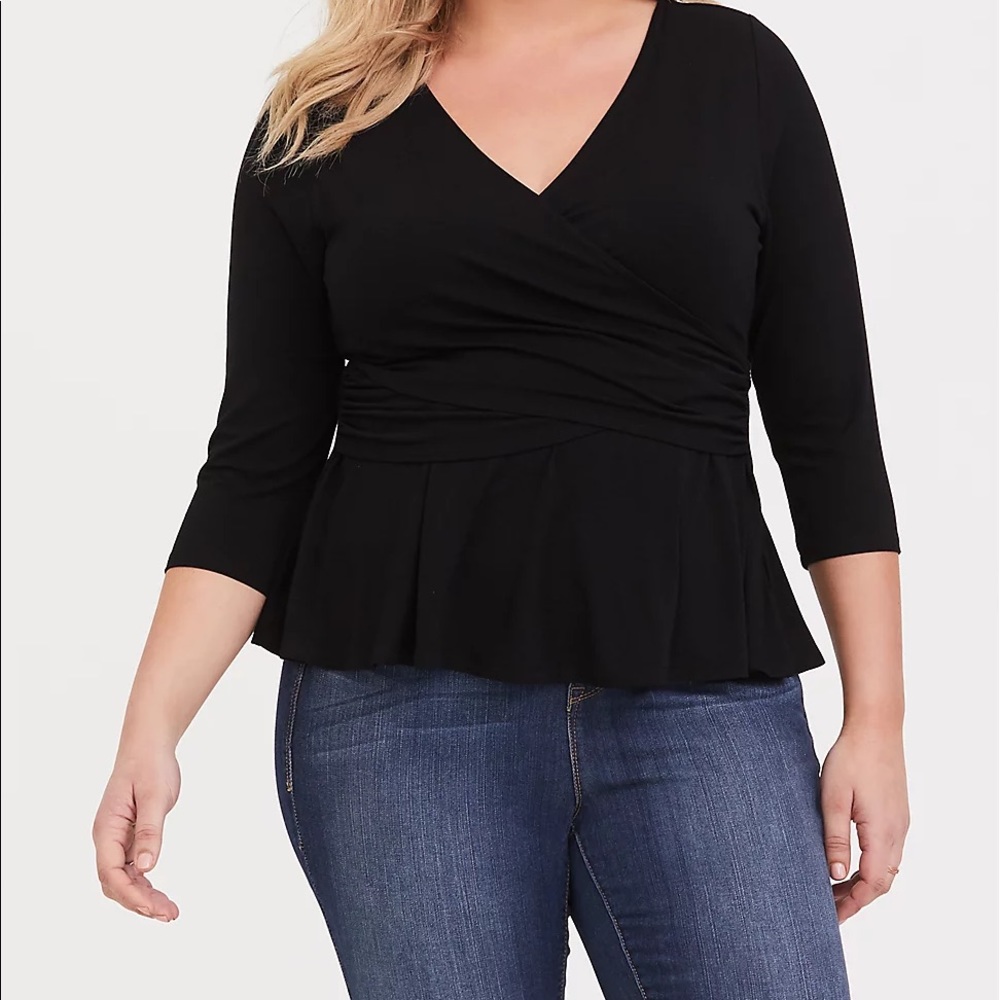Torrid 6x Super Soft Peplum Surplus Top